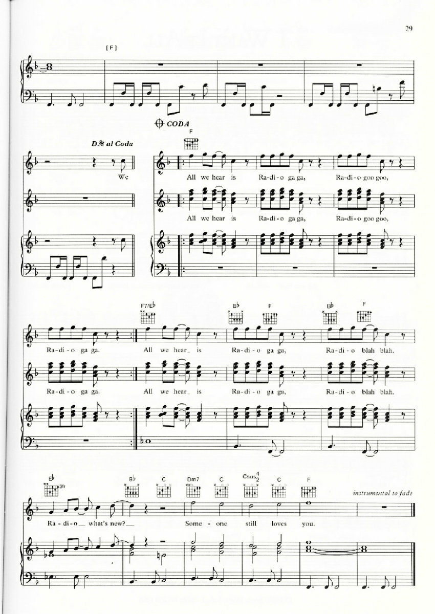 RADIO GAGA钢琴曲谱（图5）