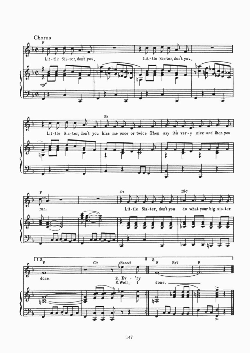 LITTLE SISTER钢琴曲谱（图2）