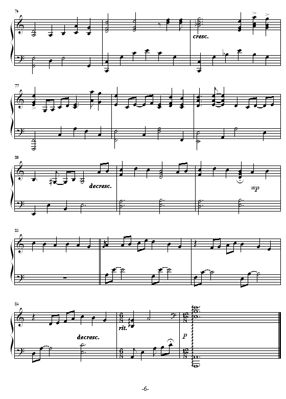 冰莲-韩剧《宫》配乐钢琴曲谱（图6）
