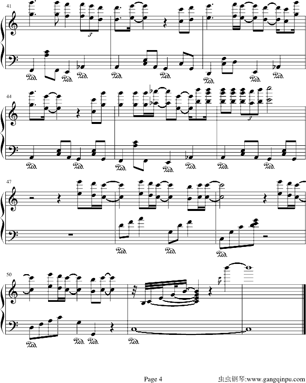 Only Human-(一公升的眼泪背景音乐)钢琴曲谱（图4）