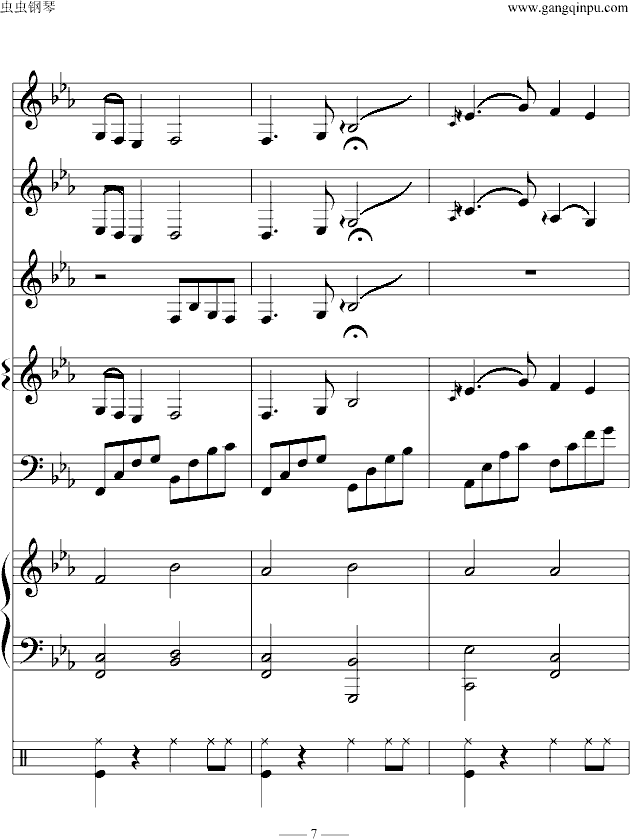 小燕子钢琴曲谱（图7）