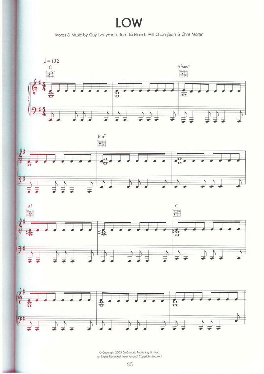 LOW钢琴曲谱（图1）