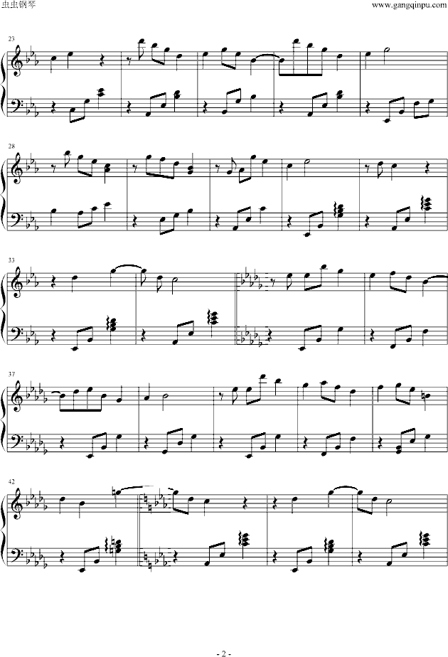 Papillon钢琴曲谱（图2）