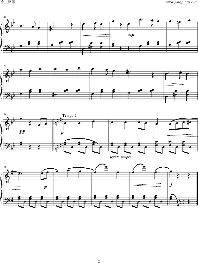 小回旋曲钢琴曲谱（图2）