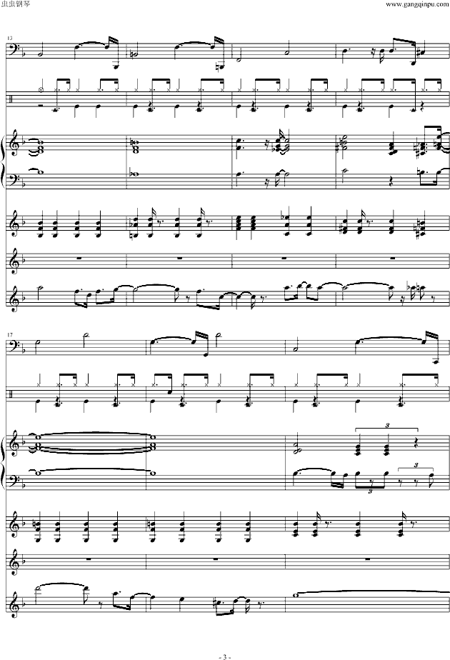 QQ麻将背景音乐钢琴曲谱（图3）