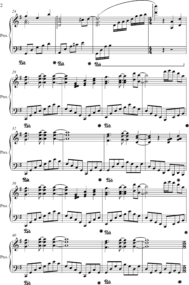 時を刻む唄钢琴曲谱（图2）