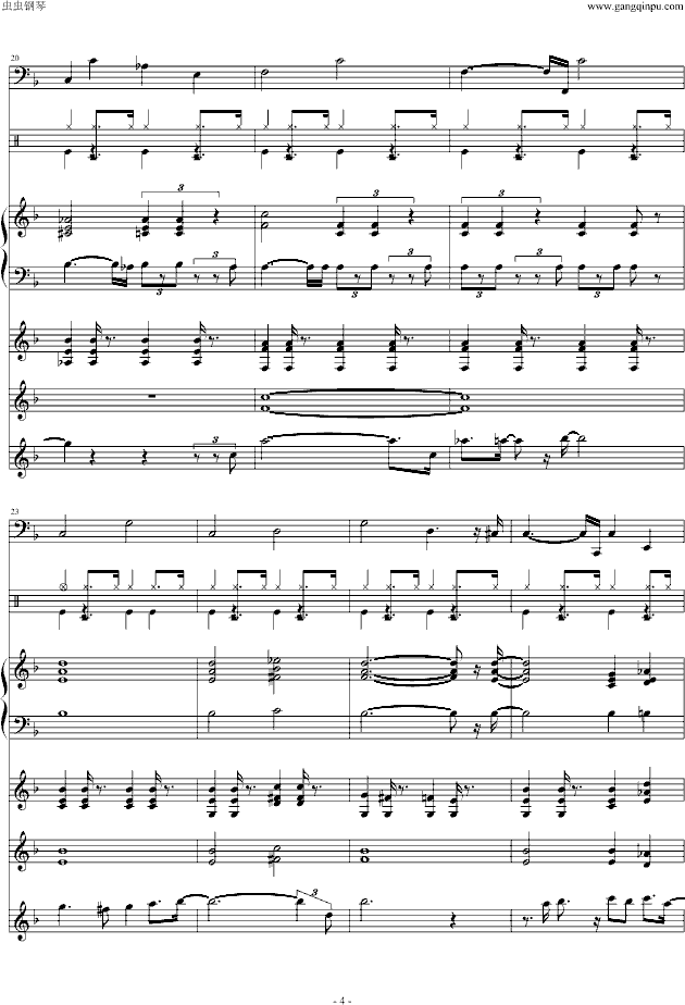QQ麻将背景音乐钢琴曲谱（图4）