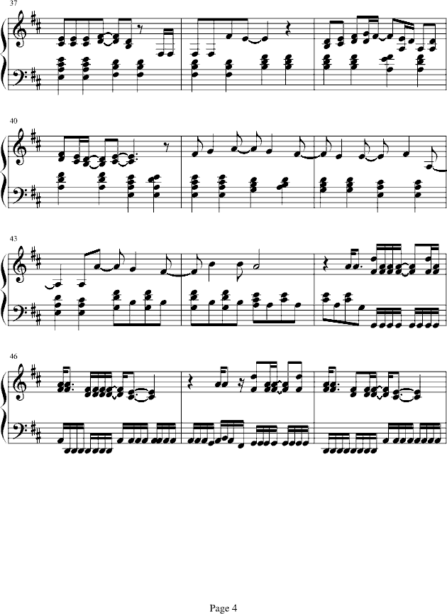 My Happy Ending钢琴曲谱（图4）