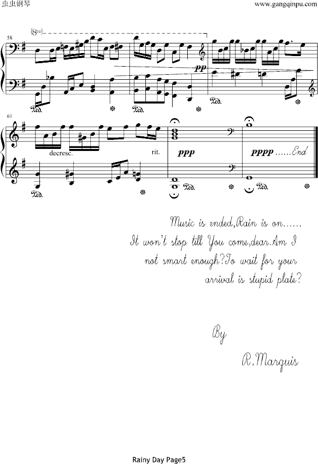 Rainy Day钢琴曲谱（图5）