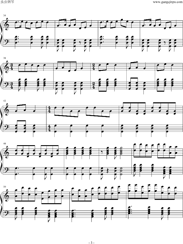 金蛇狂舞钢琴曲谱（图3）