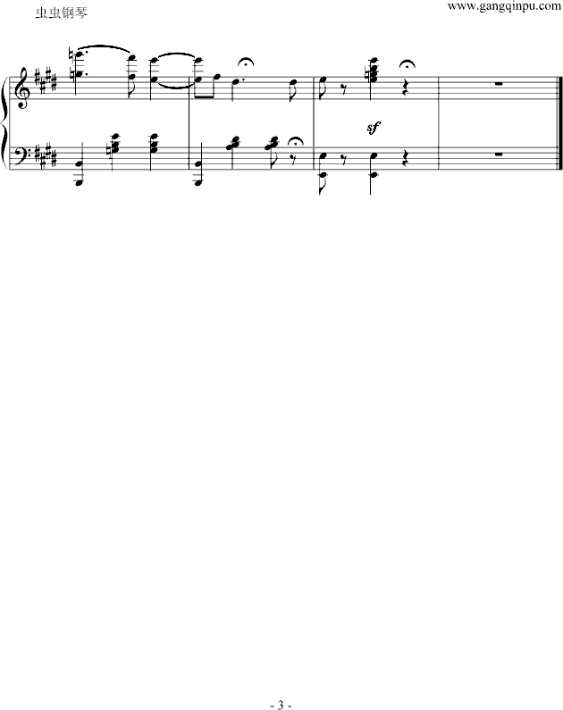 重归苏莲托钢琴曲谱（图3）