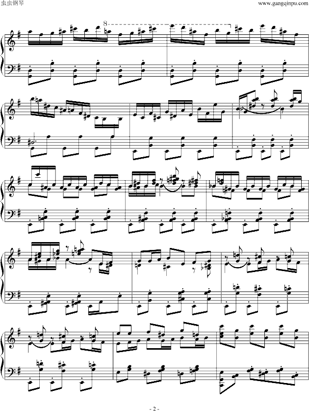卡门幻想曲钢琴曲谱（图2）