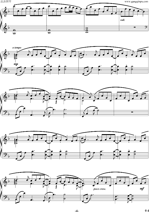 我甜蜜的情人节钢琴曲谱（图4）