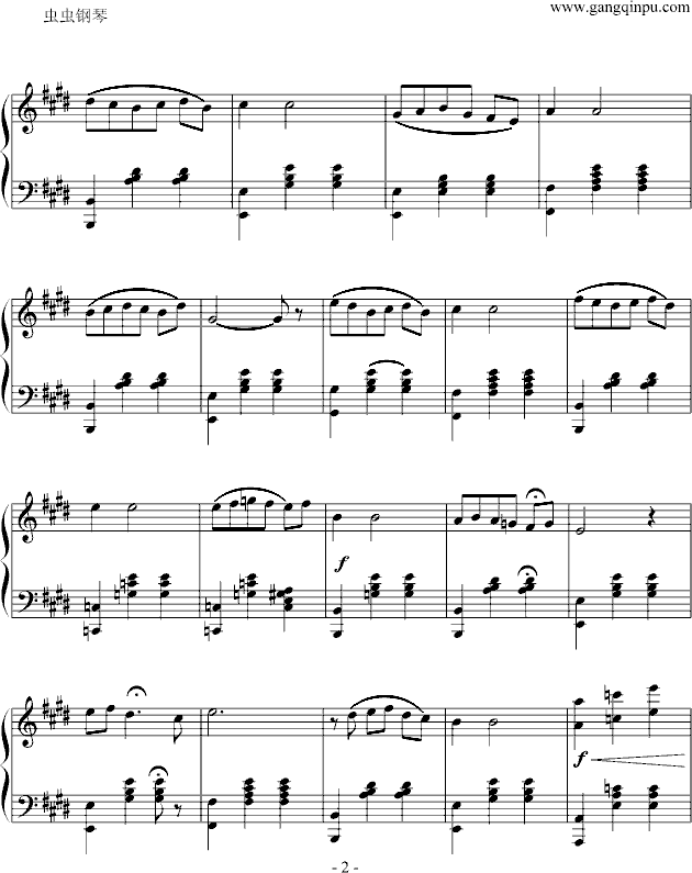 重归苏莲托钢琴曲谱（图2）