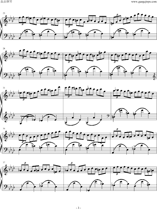 肖邦练习曲14钢琴曲谱（图3）