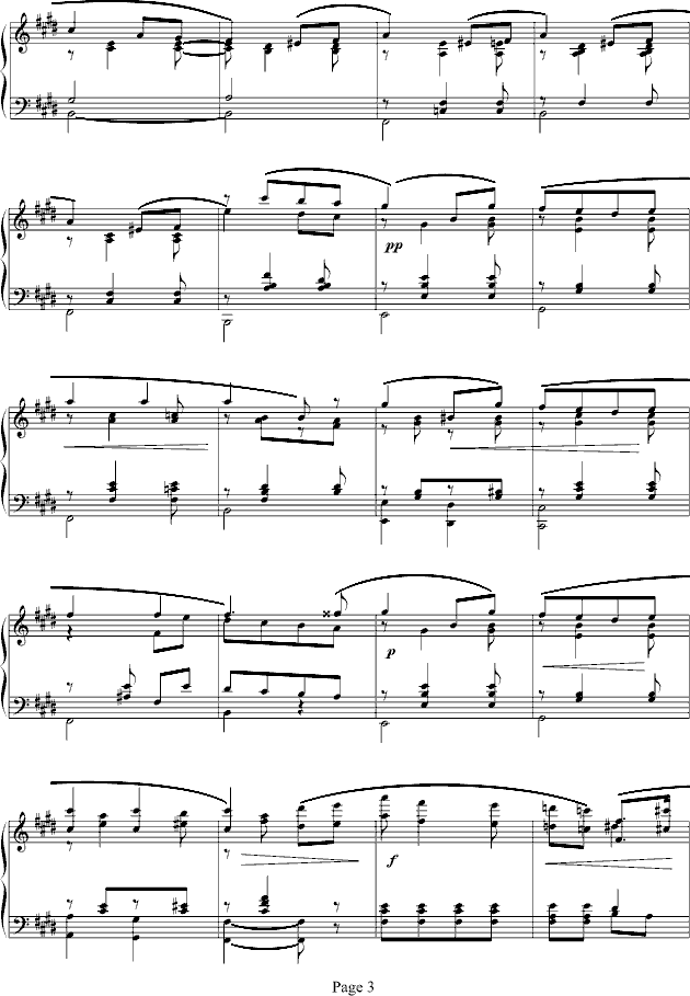 爱的致意钢琴曲谱（图3）