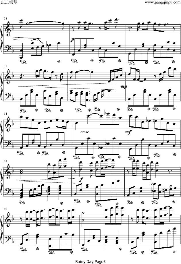 Rainy Day钢琴曲谱（图3）
