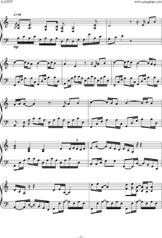 Butterfly dance钢琴曲谱（图2）