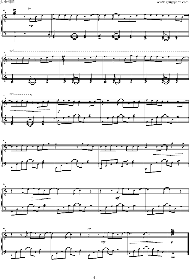 时光机钢琴曲谱（图4）