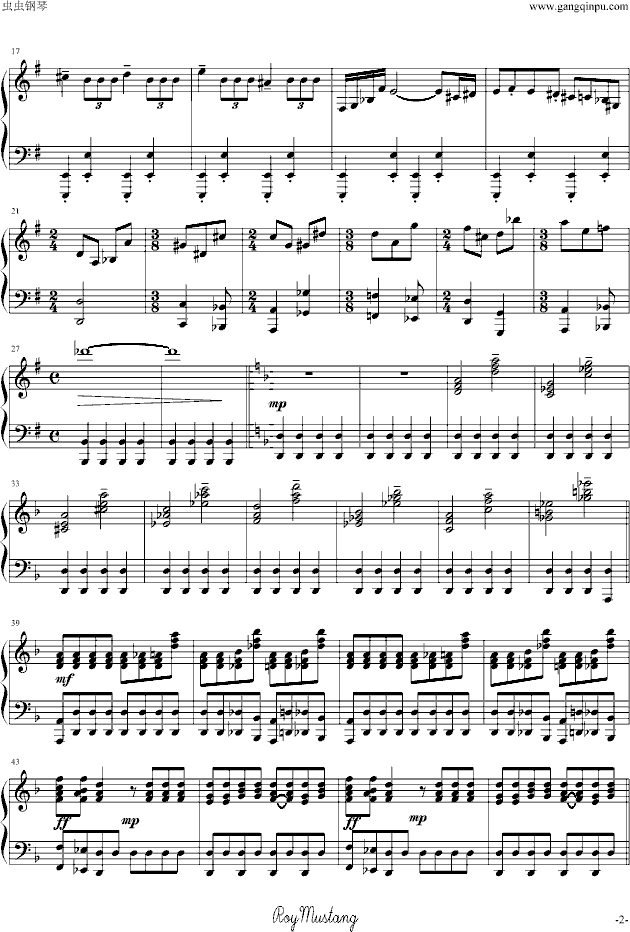 片翼の天使钢琴曲谱（图2）