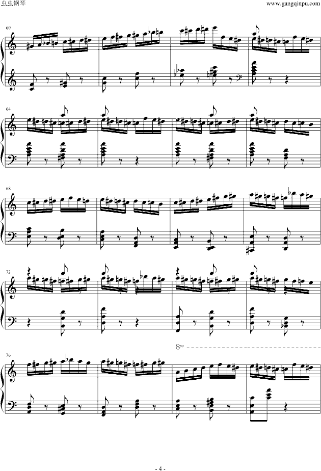 野蜂飞舞(Maksim演奏原版)钢琴曲谱（图4）