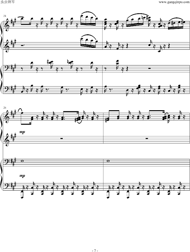 四小天鹅四手联弹钢琴曲谱（图7）