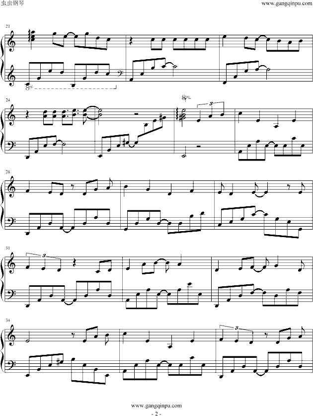 不了了之钢琴曲谱（图2）