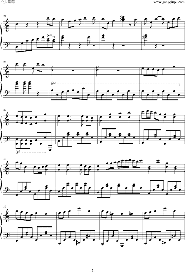 预想飞行钢琴曲谱（图2）