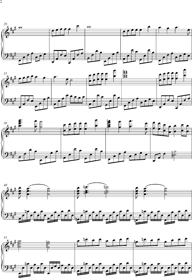 缺氧钢琴曲谱（图2）