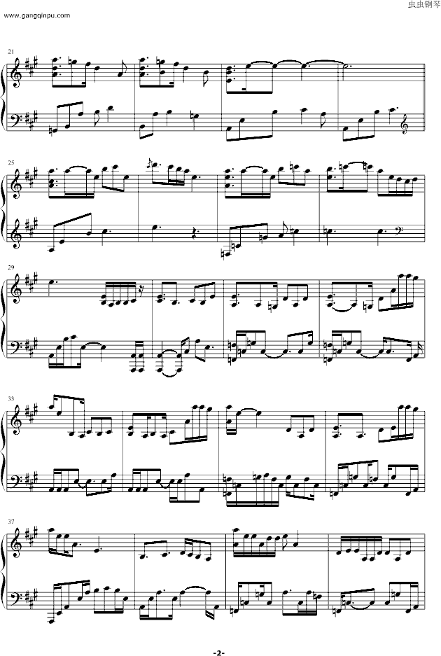 Present钢琴曲谱（图2）