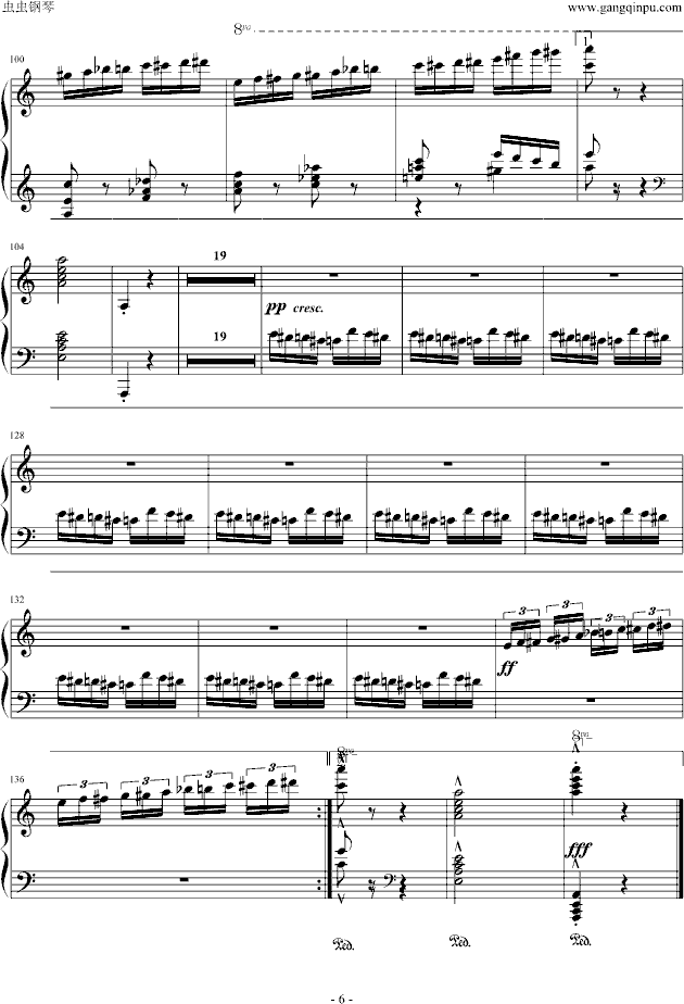 野蜂飞舞(Maksim演奏原版)钢琴曲谱（图6）