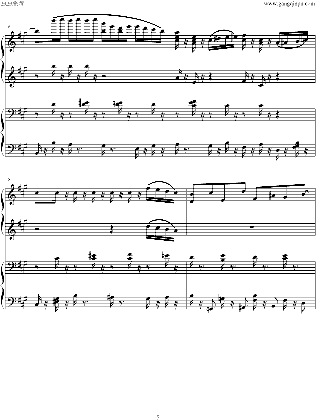 四小天鹅四手联弹钢琴曲谱（图5）