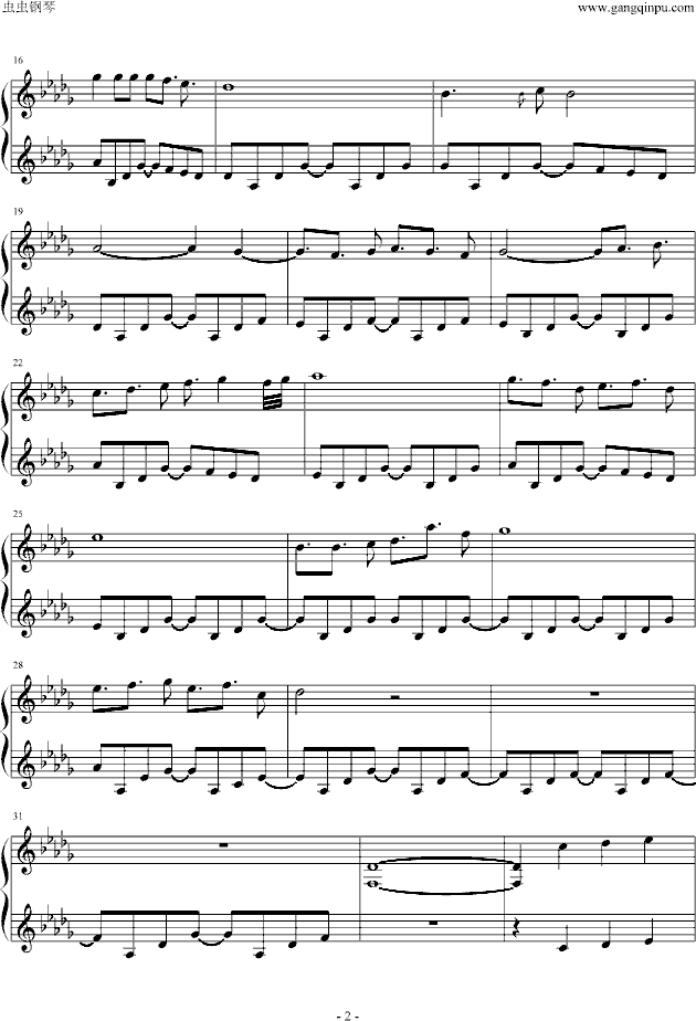 天空之城-冒险岛背景音乐钢琴曲谱（图2）