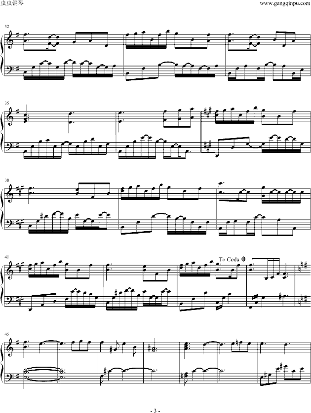 Loanna钢琴曲谱（图3）