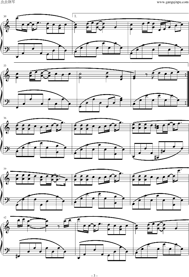 退后钢琴曲谱（图3）