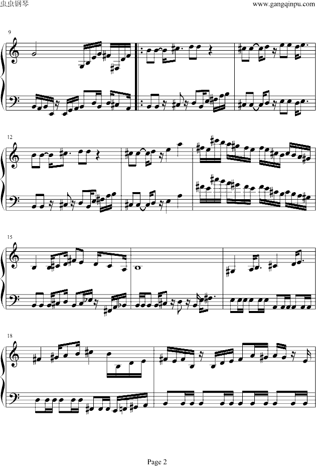 魂斗罗-即兴版钢琴曲谱（图2）