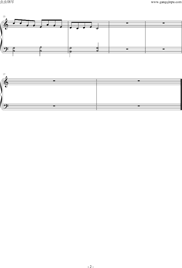 数鸭子钢琴曲谱（图2）