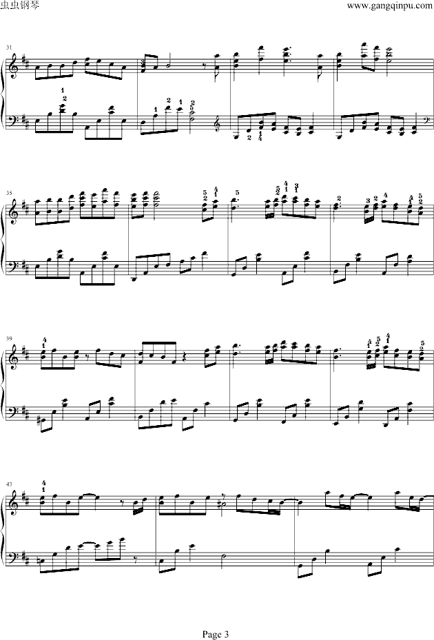 古城之涟漪钢琴曲谱（图3）