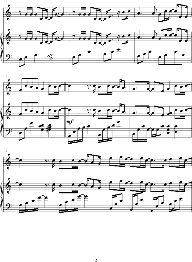 向左走向右走钢琴曲谱（图2）