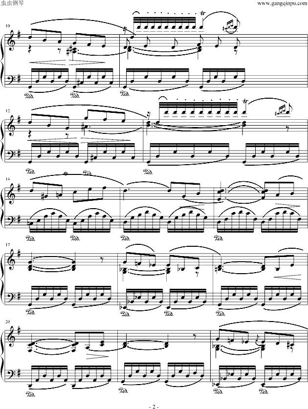 森林里的水车钢琴曲谱（图2）