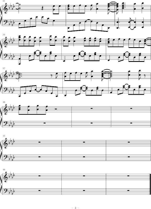 书信钢琴曲谱（图3）