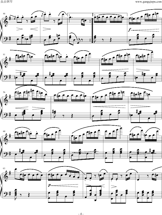 森林里的水车钢琴曲谱（图4）