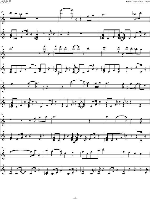 圣战系谱—奥古斯多利亚的动乱钢琴曲谱（图4）