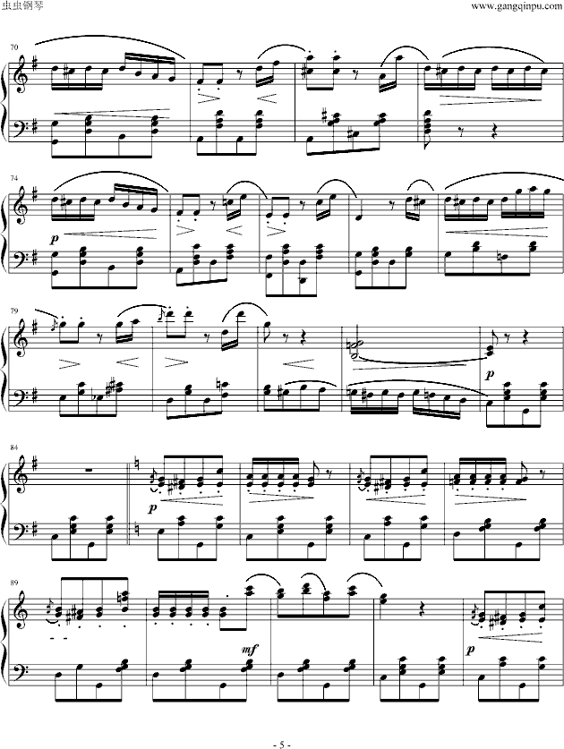 森林里的水车钢琴曲谱（图5）