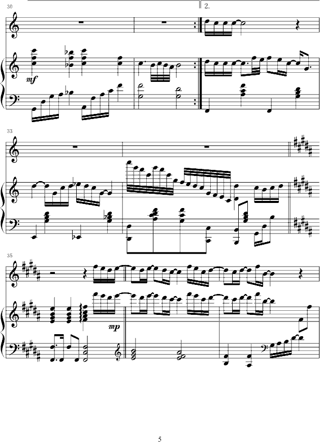 向左走向右走钢琴曲谱（图5）