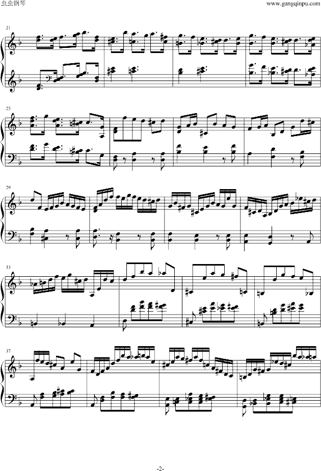巴赫神作BWV.1004Chaconne改编钢琴曲谱（图2）