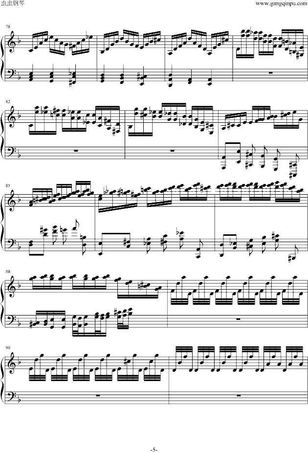 巴赫神作BWV.1004Chaconne改编钢琴曲谱（图5）