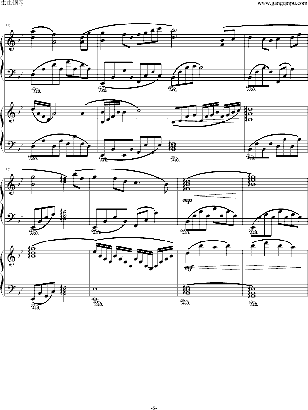 小夜曲钢琴曲谱（图5）