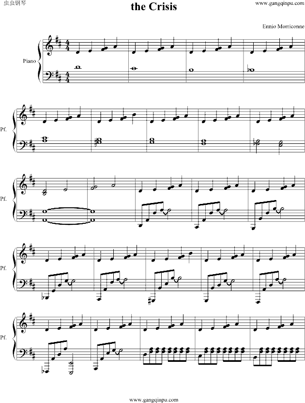 the Crisis钢琴曲谱（图1）