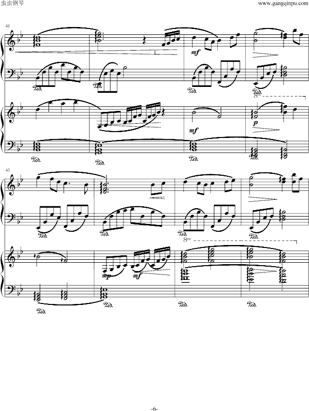 小夜曲钢琴曲谱（图6）